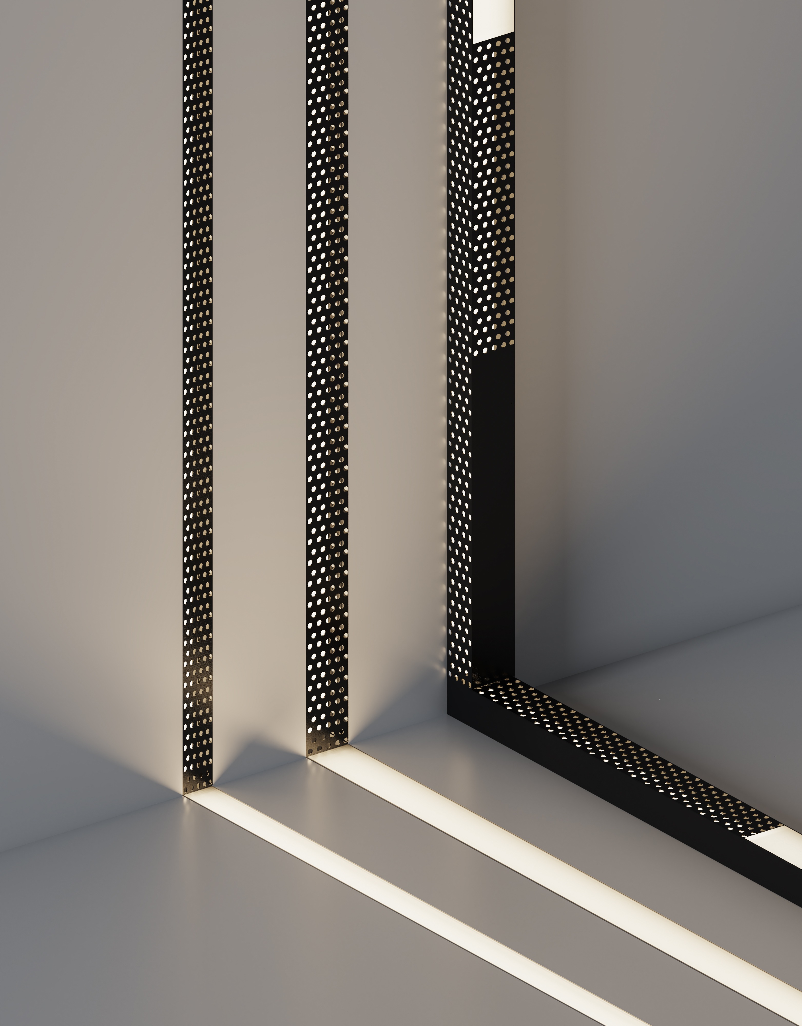 Windlight: decorative micro-perforated aluminium profiles for LED lights